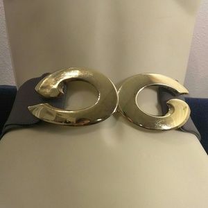 Grey and Gold Buckle Belt